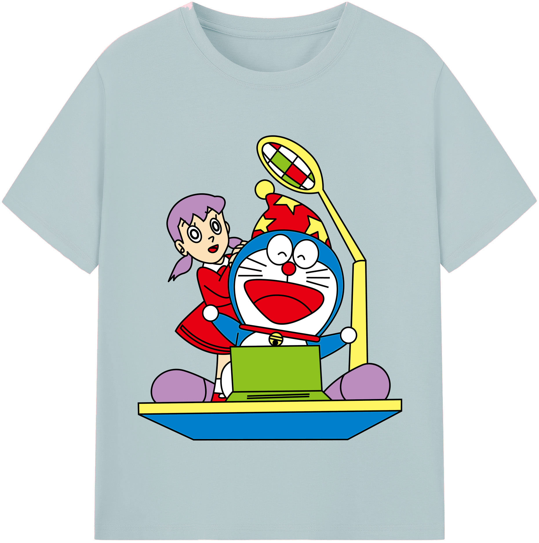 （画像用） ドラえもん みなもと しずか Doraemon Shizuka Minamoto 綿100％半袖Tシャツ（フロントプリント）